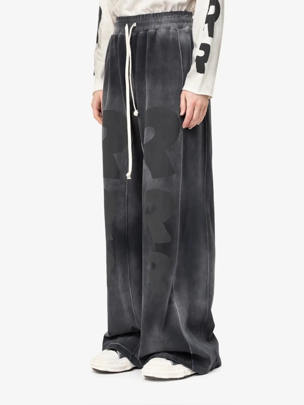 NWT Rivington Roi Rebis Fade Faster Flight Washed Black Sweatpants, Sz Large
